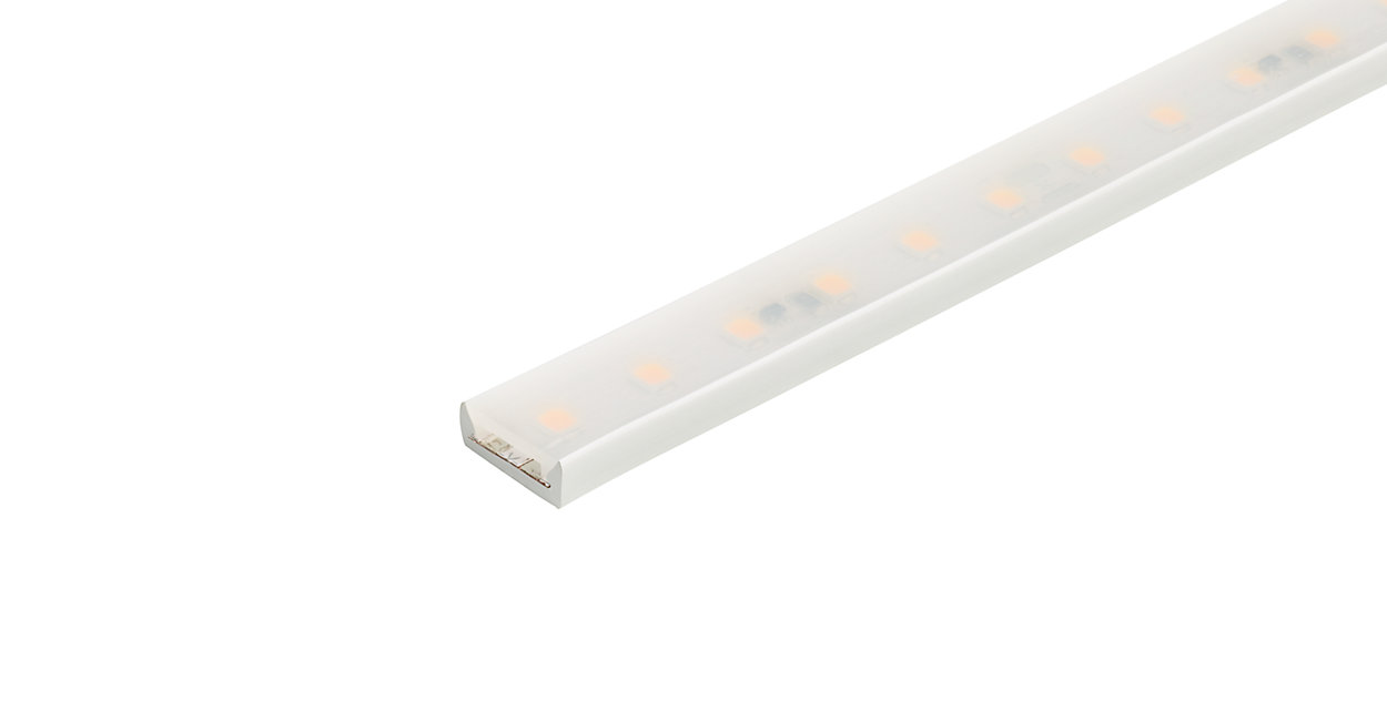 Slim, flexible LED luminaire for uniform, tunable white light