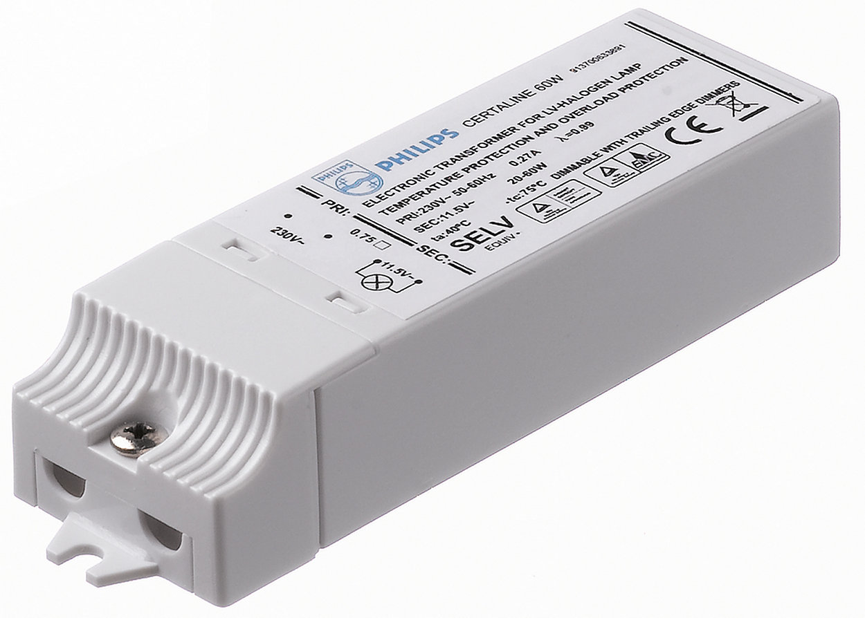 Certaline - An extremely compact electronic transformer for 12V halogen lamps