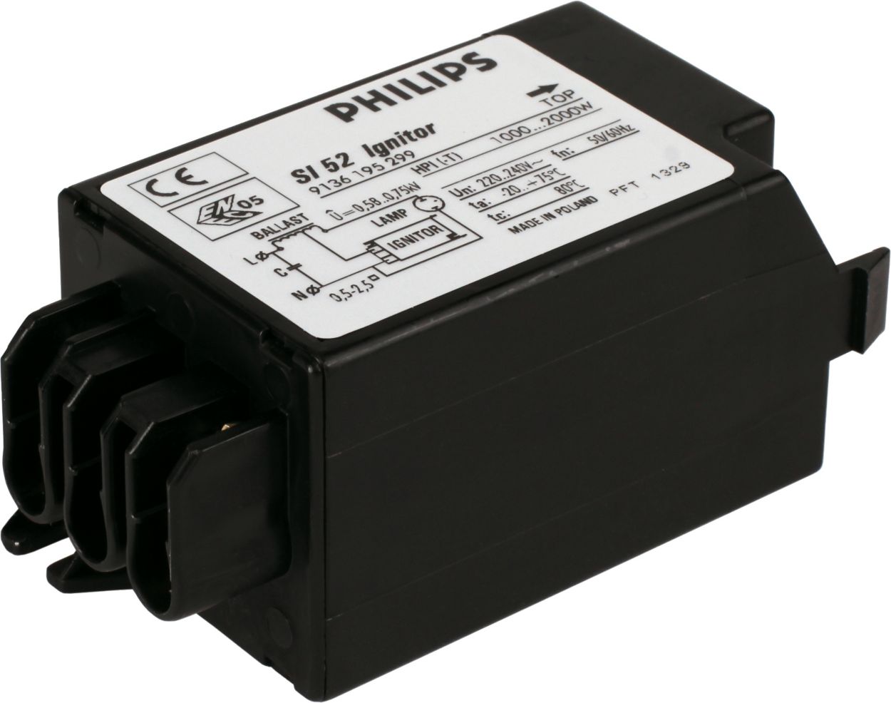 SI 52 220240V 50/60Hz HID ignitors for series systems Philips