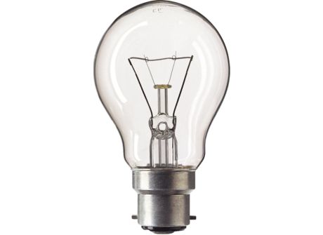 Standard 60W B22 240V A55 CL 1CT/12X10F