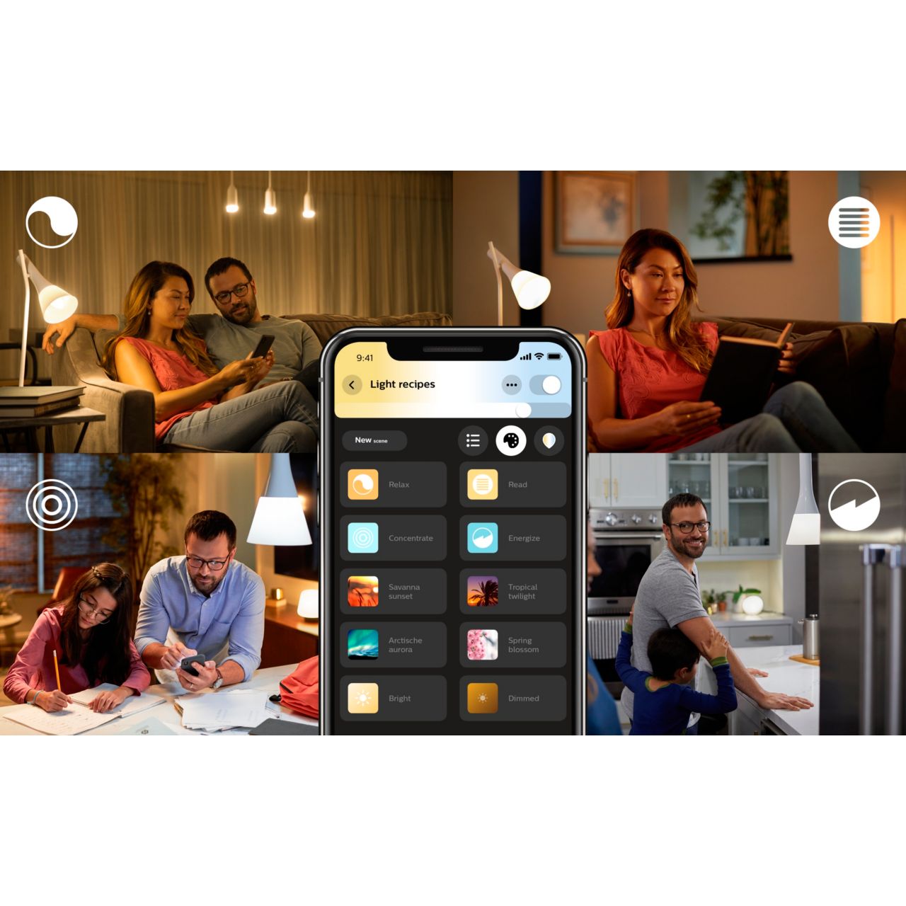 Philips Hue White Ambiance Flamme E14 Ampoule connectée Rue du